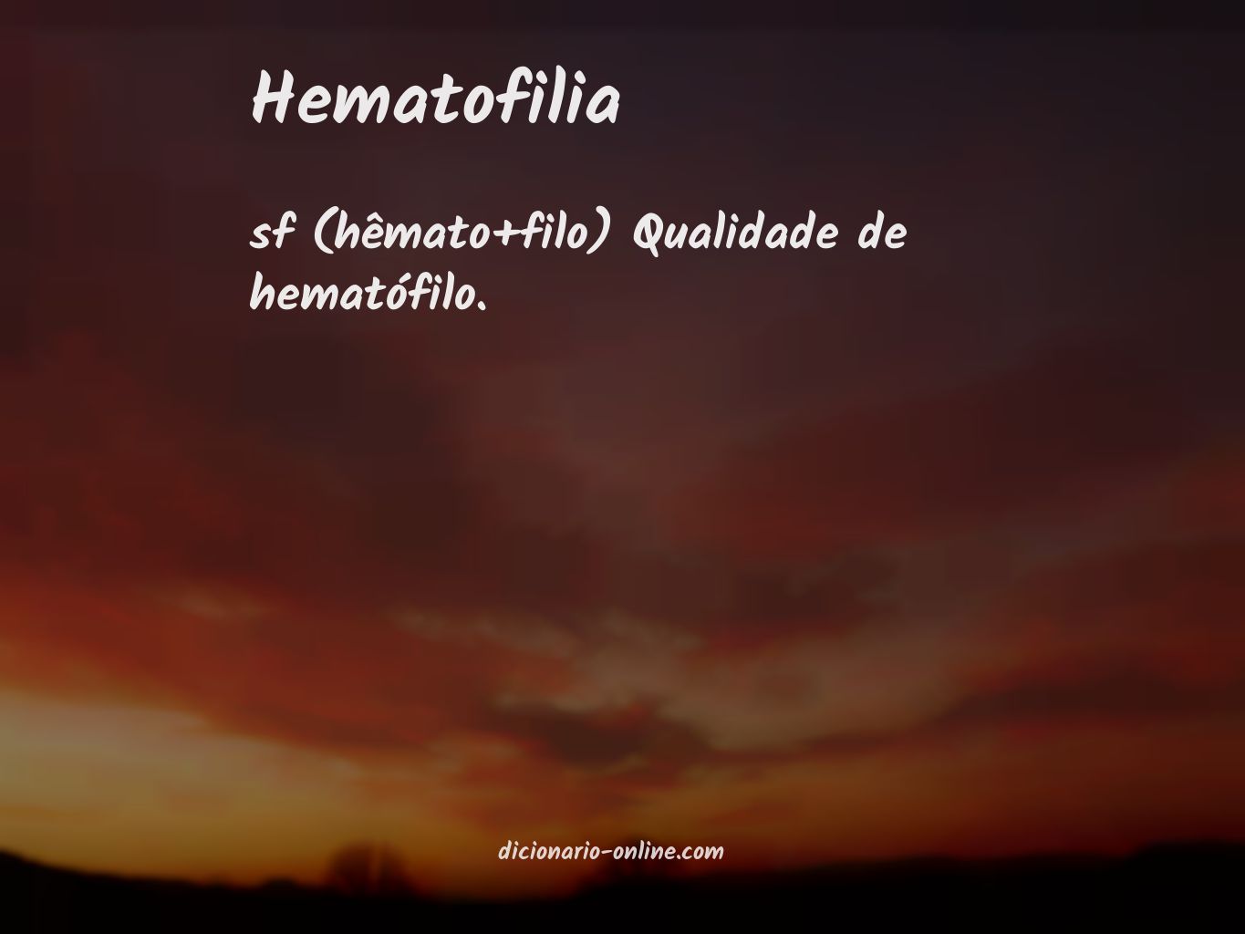 Significado de hematofilia