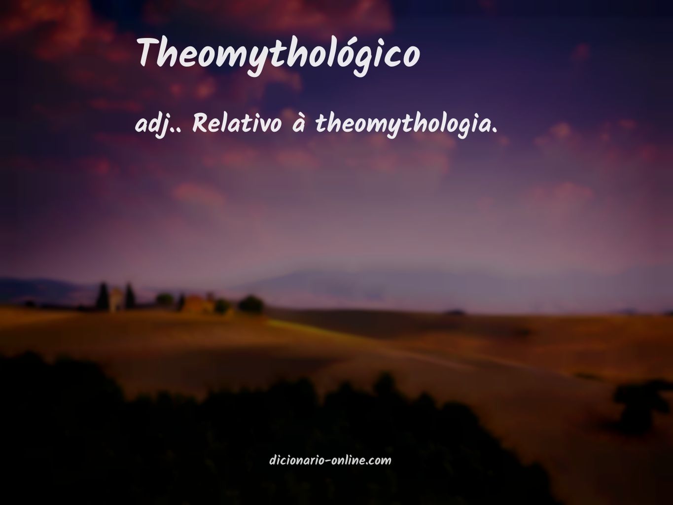 Significado de theomythológico
