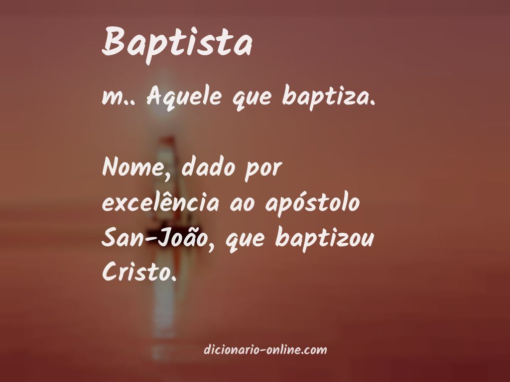 Significado de baptista
