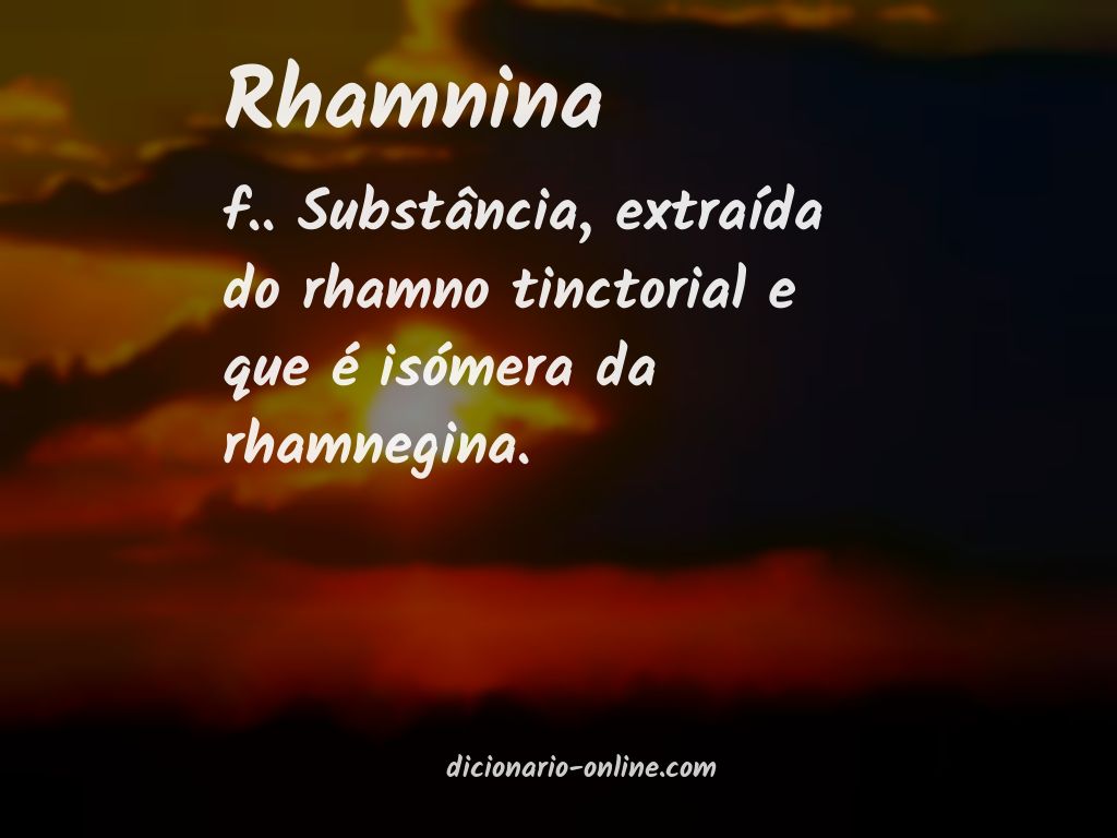 Significado de rhamnina