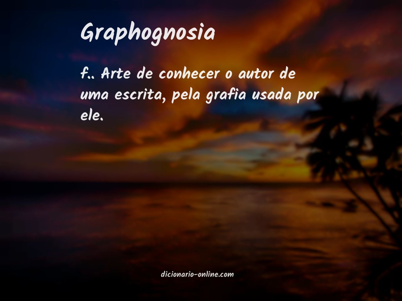 Significado de graphognosia