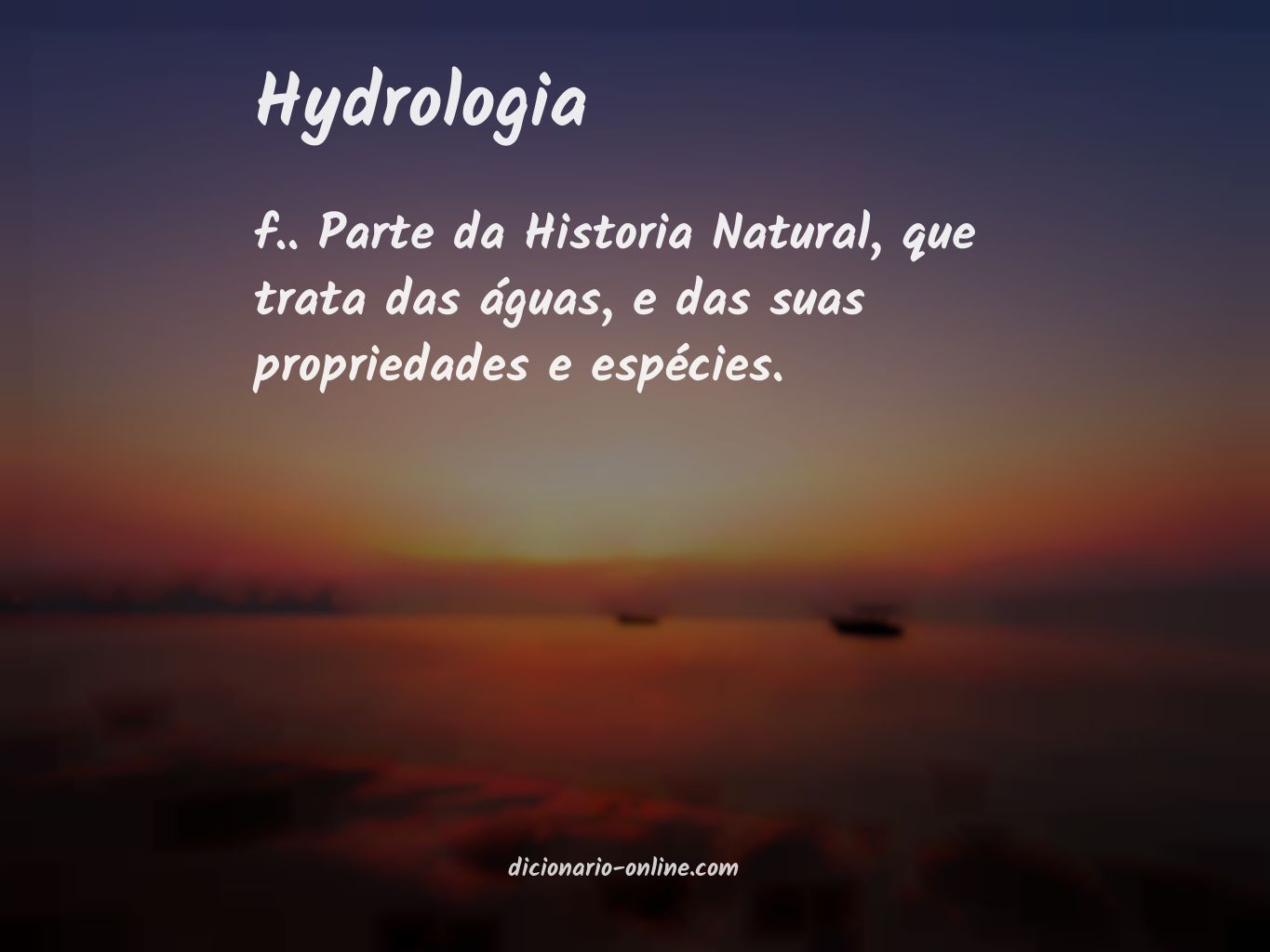 Significado de hydrologia