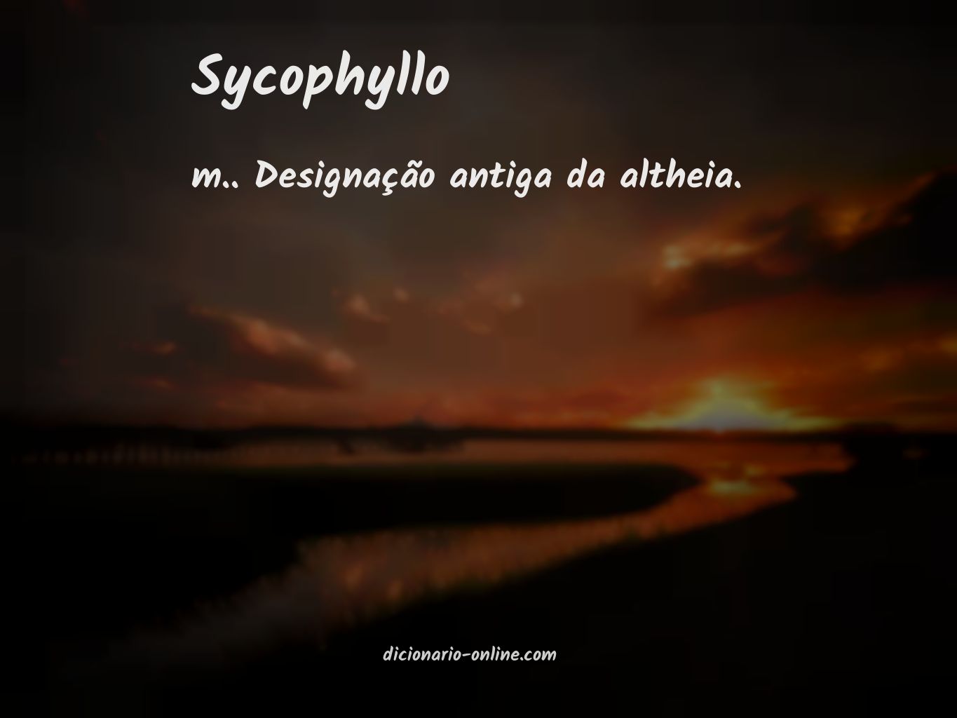 Significado de sycophyllo