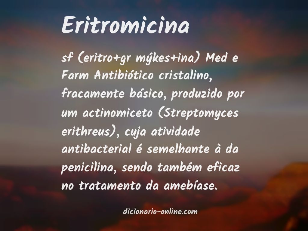 Significado de eritromicina