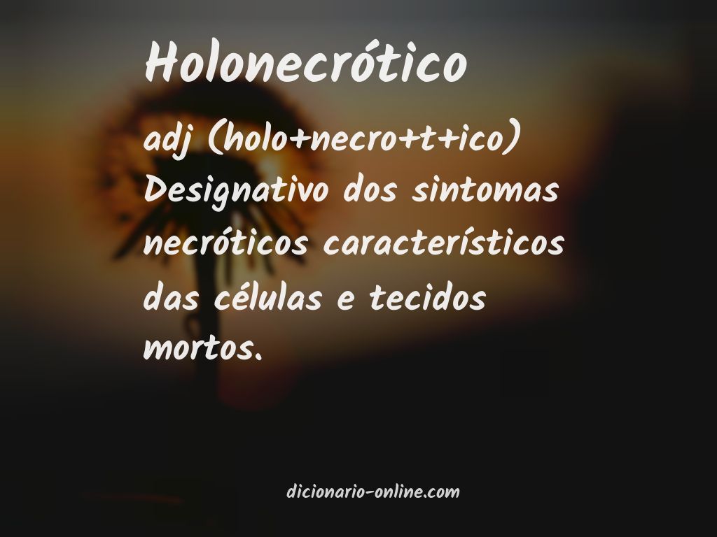 Significado de holonecrótico
