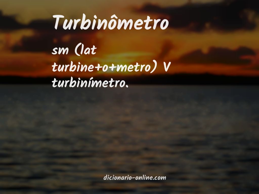 Significado de turbinômetro