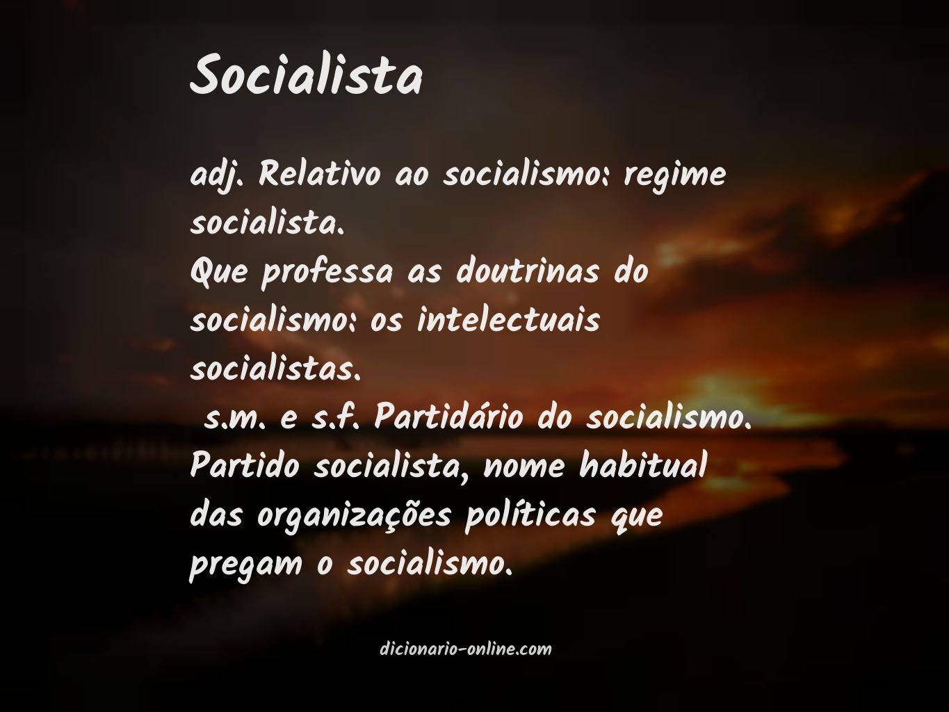 Significado de socialista