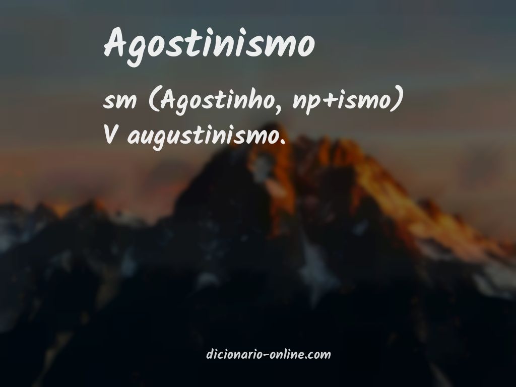 Significado de agostinismo