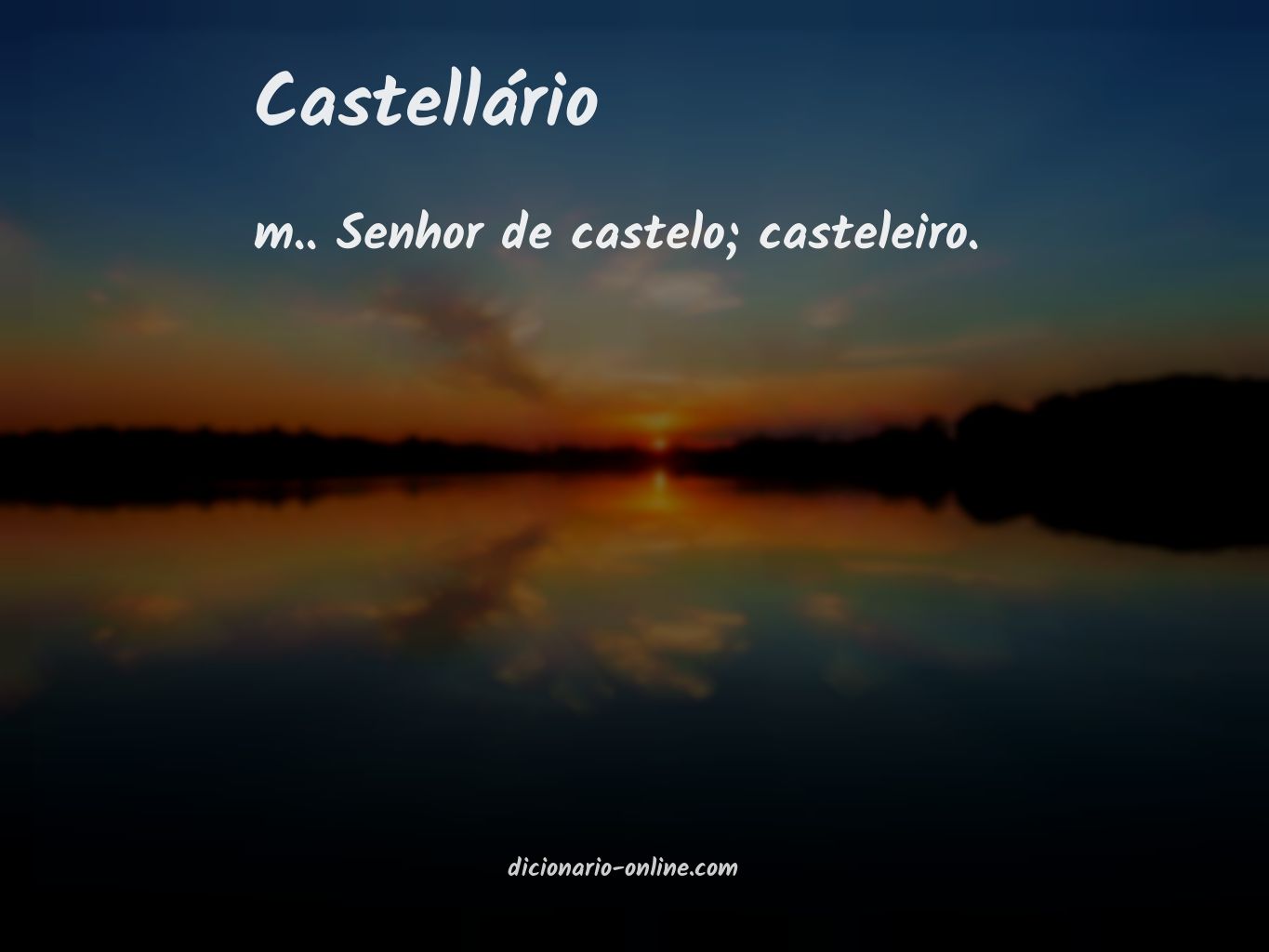Significado de castellário