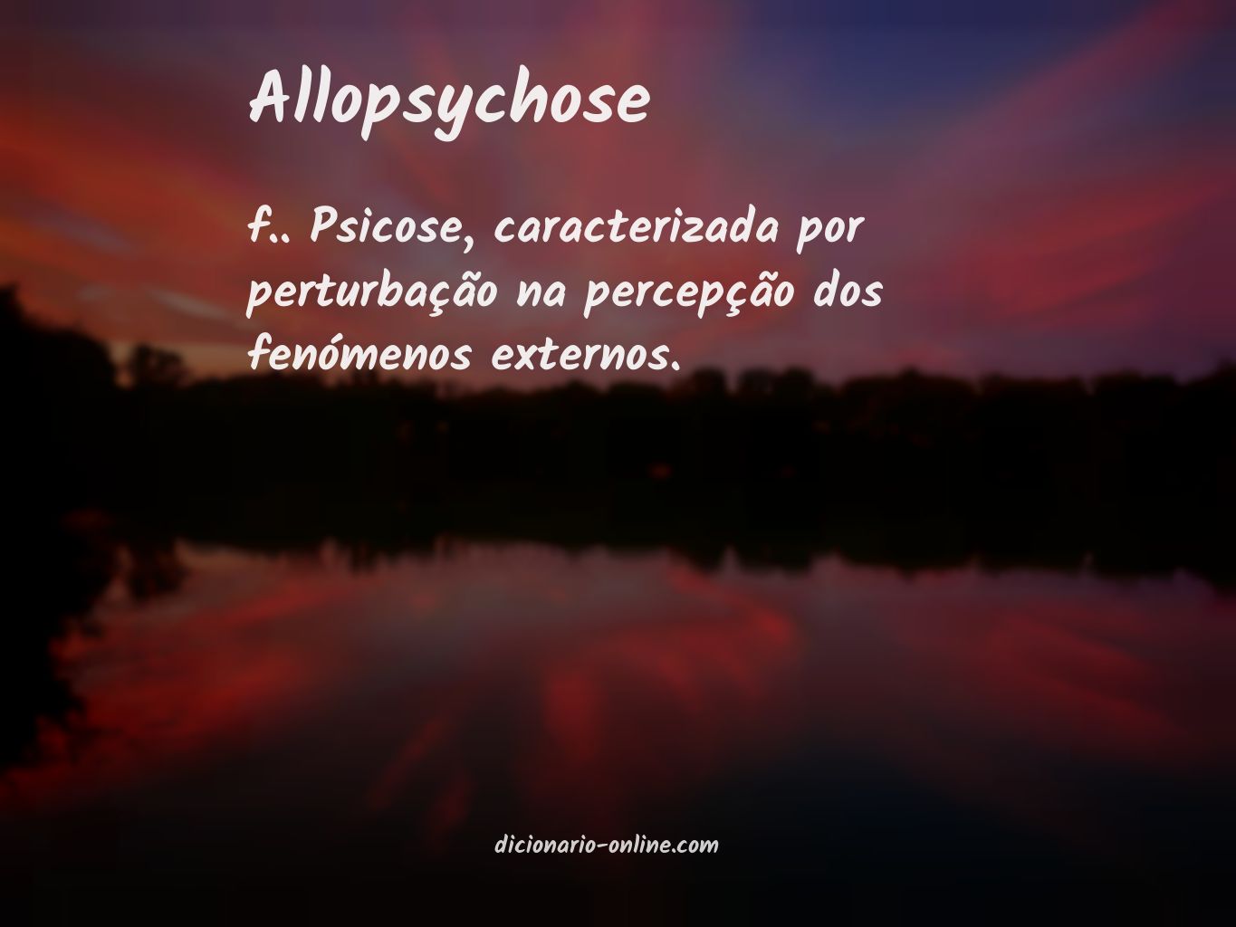 Significado de allopsychose
