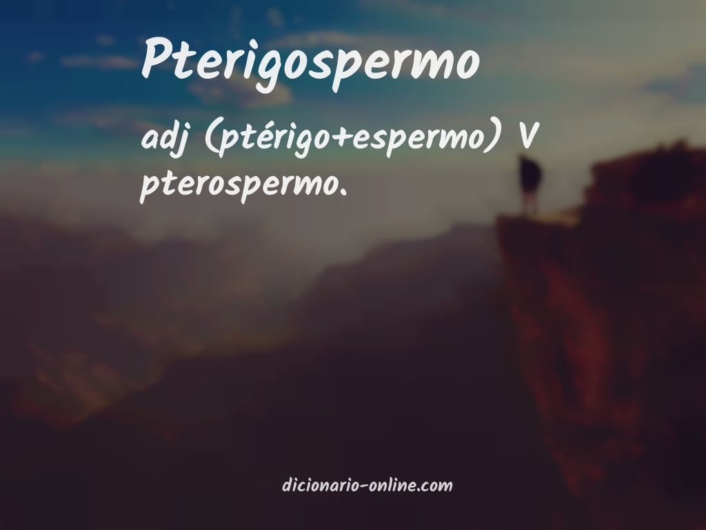 Significado de pterigospermo