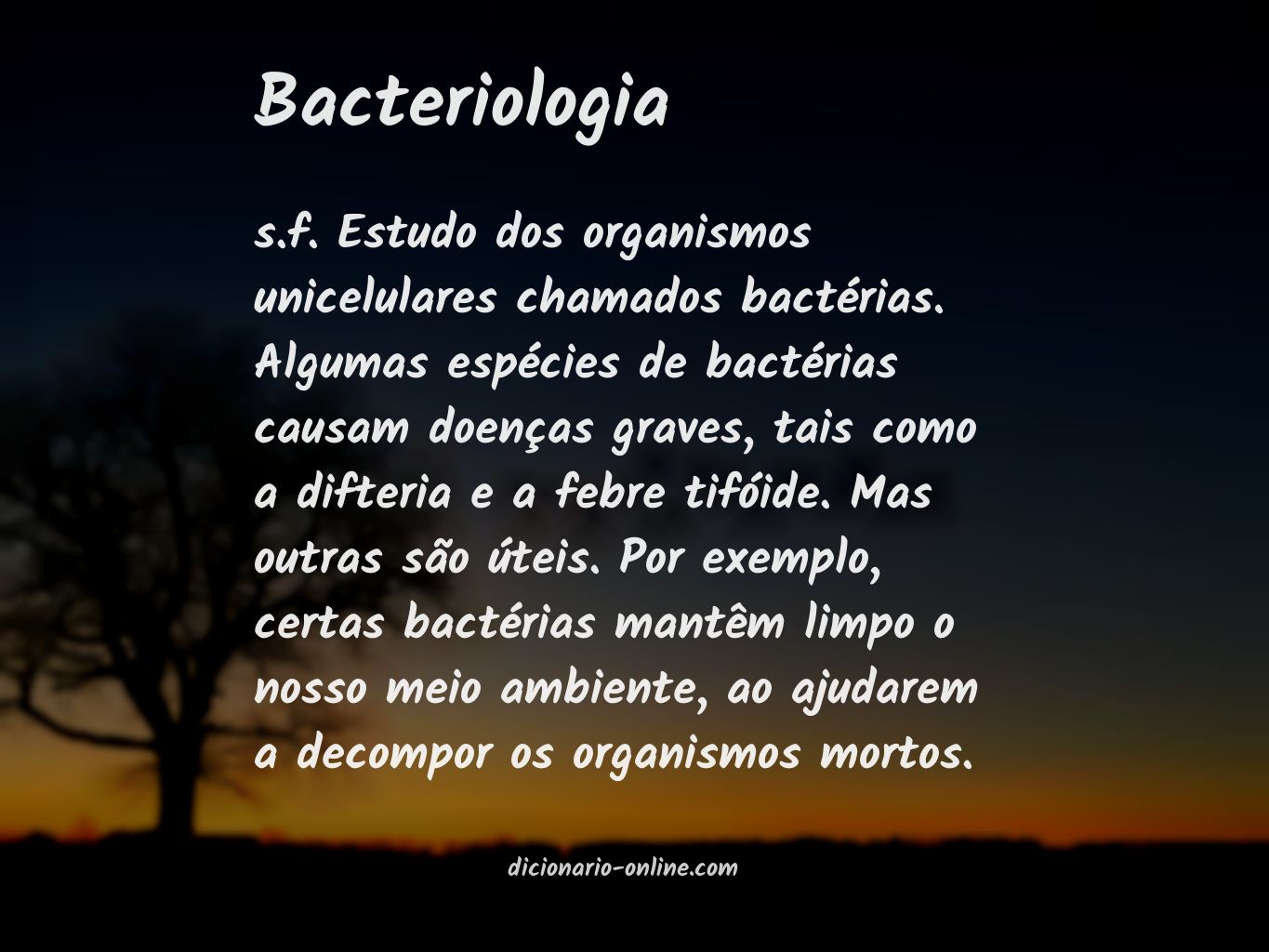 Significado de bacteriologia
