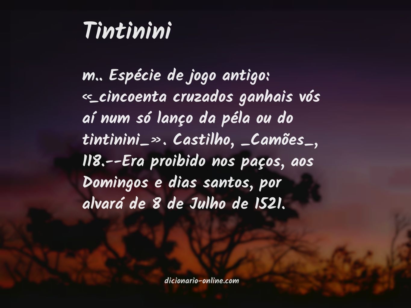 Significado de tintinini