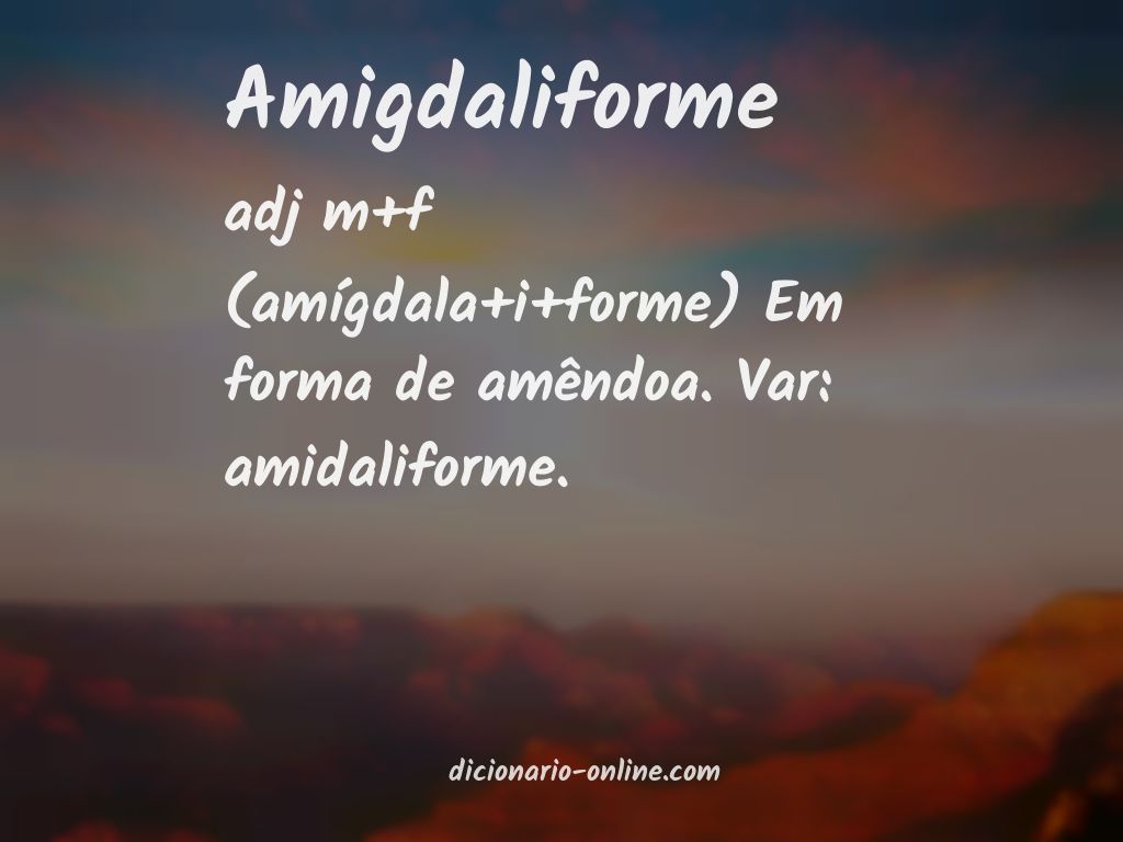 Significado de amigdaliforme