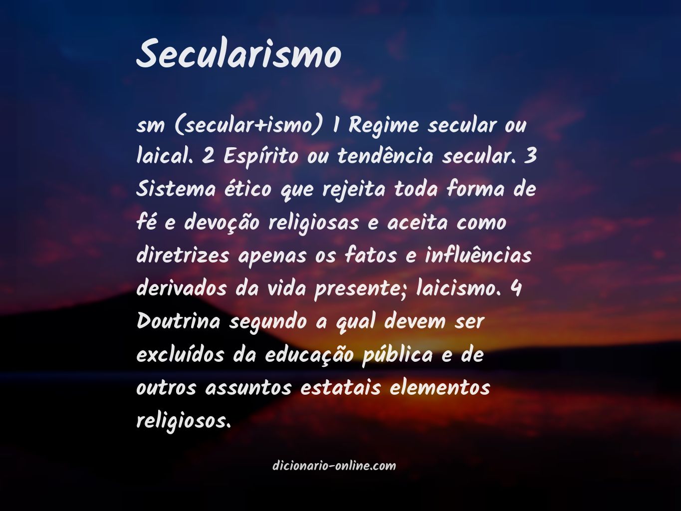 Significado de secularismo