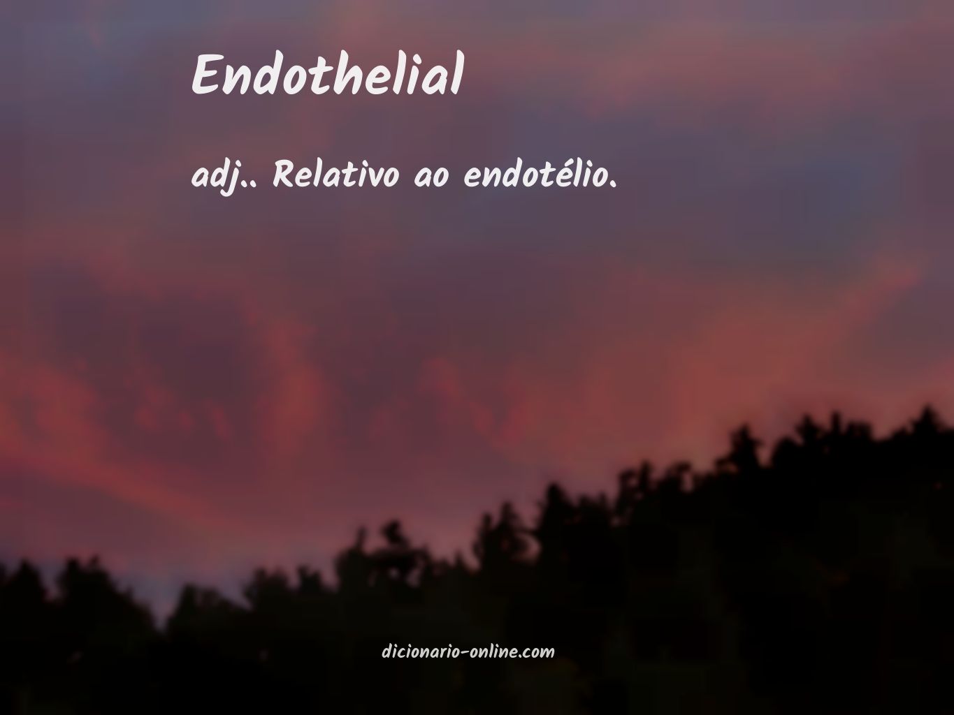 Significado de endothelial