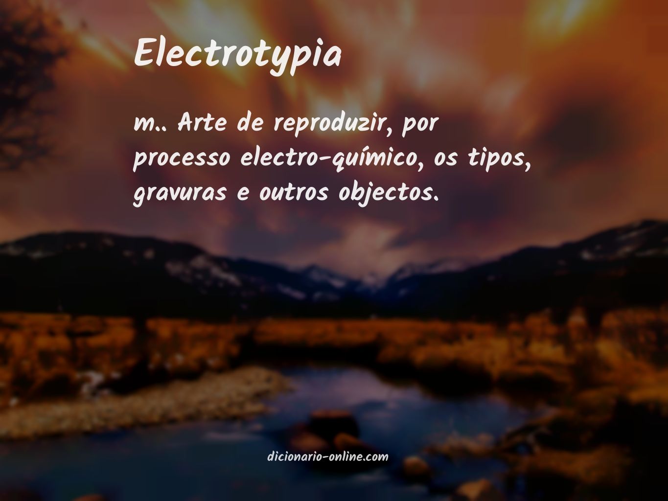 Significado de electrotypia