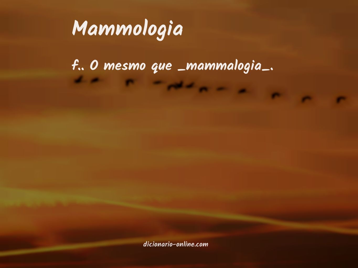 Significado de mammologia