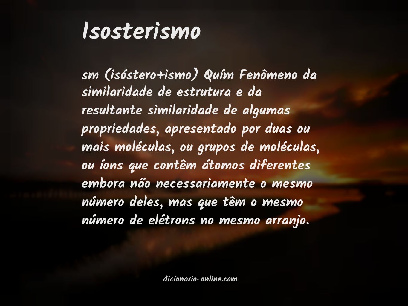 Significado de isosterismo