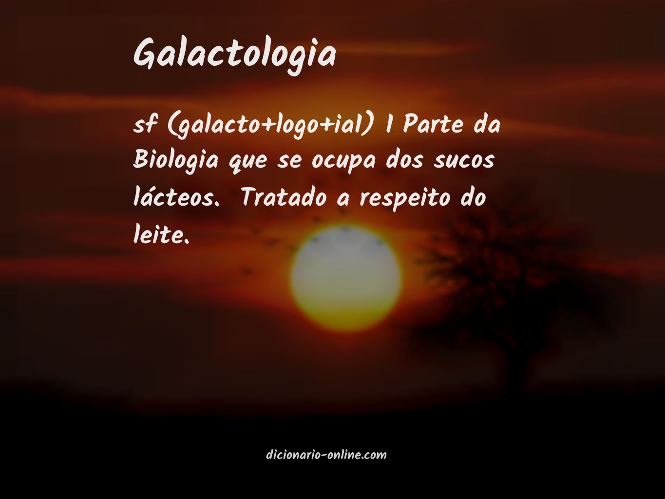 Significado de galactologia