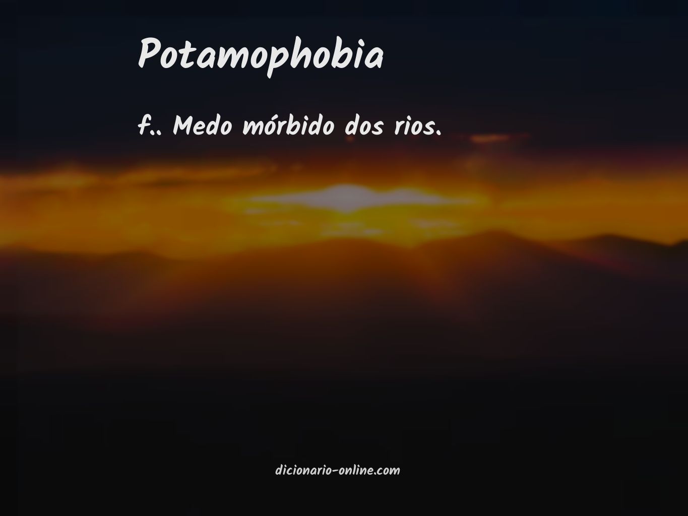 Significado de potamophobia