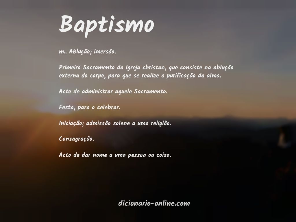Significado de baptismo
