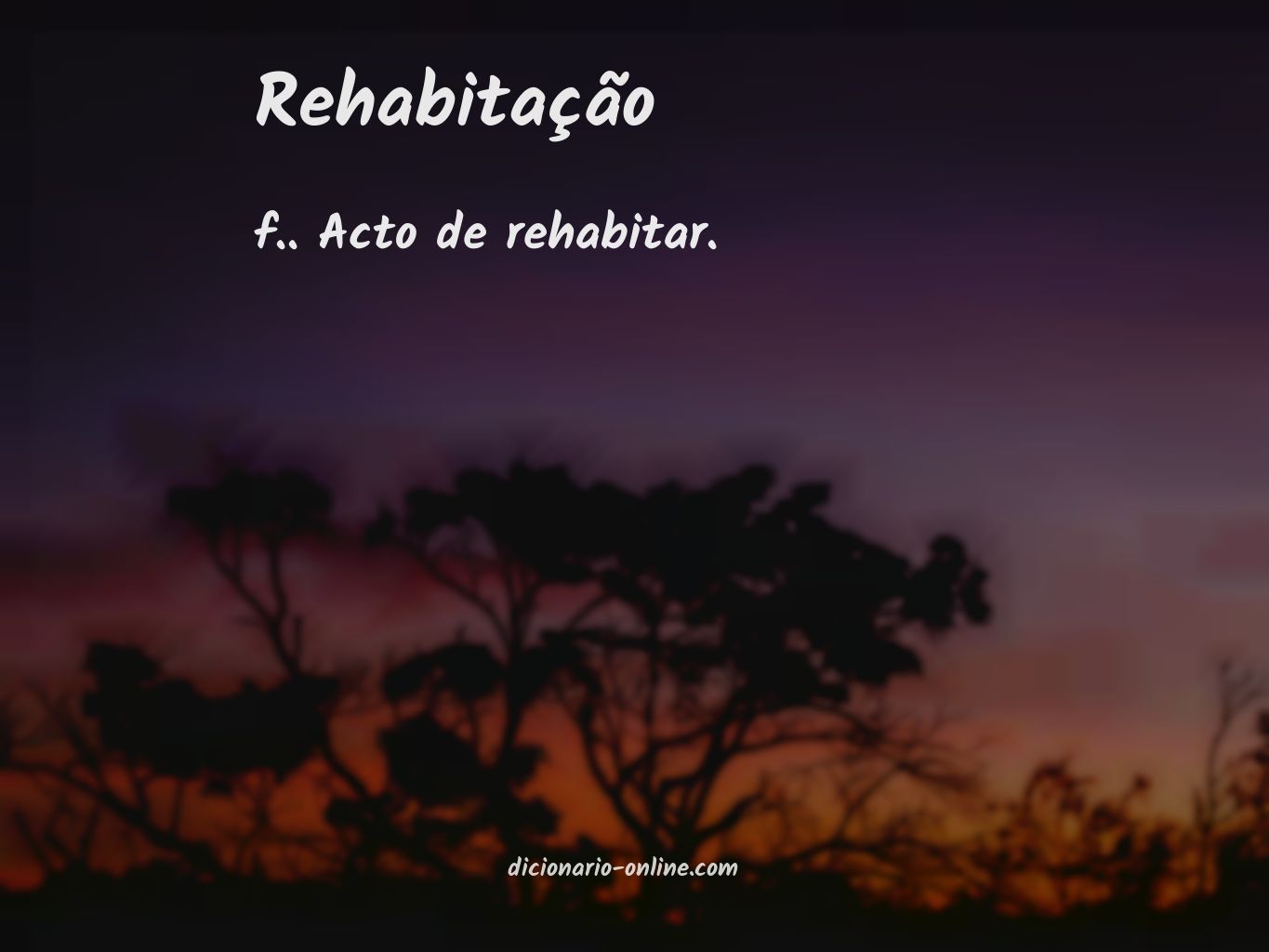 Significado de rehabitação