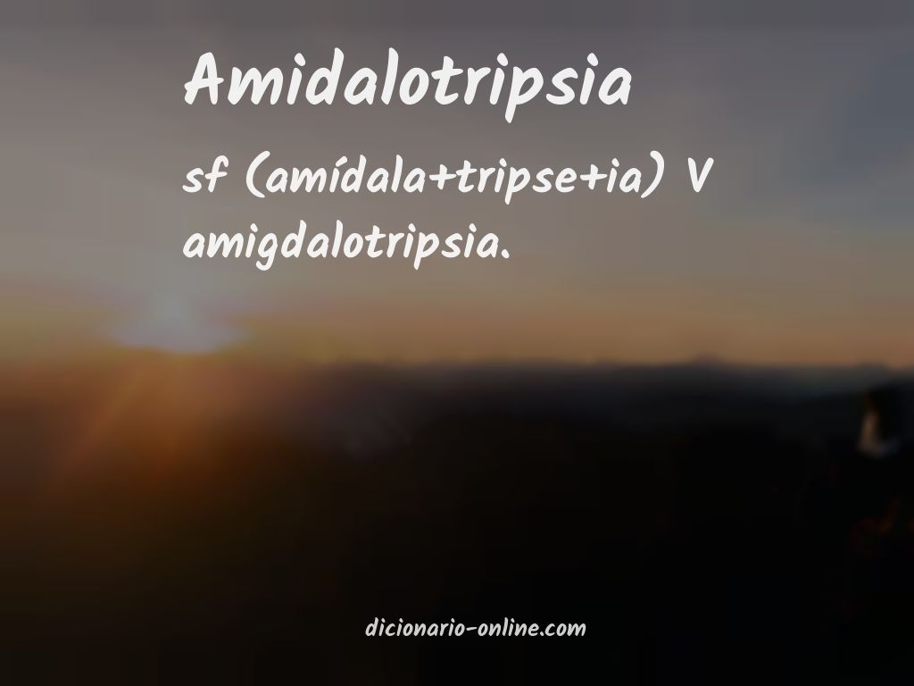 Significado de amidalotripsia