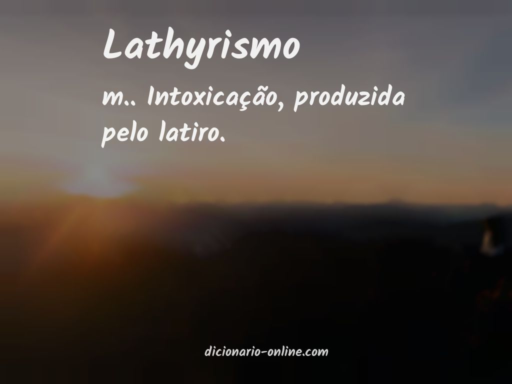 Significado de lathyrismo