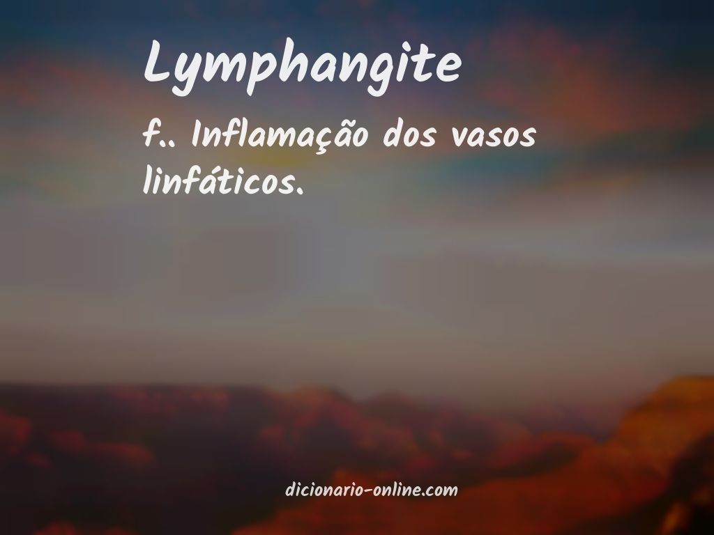 Significado de lymphangite