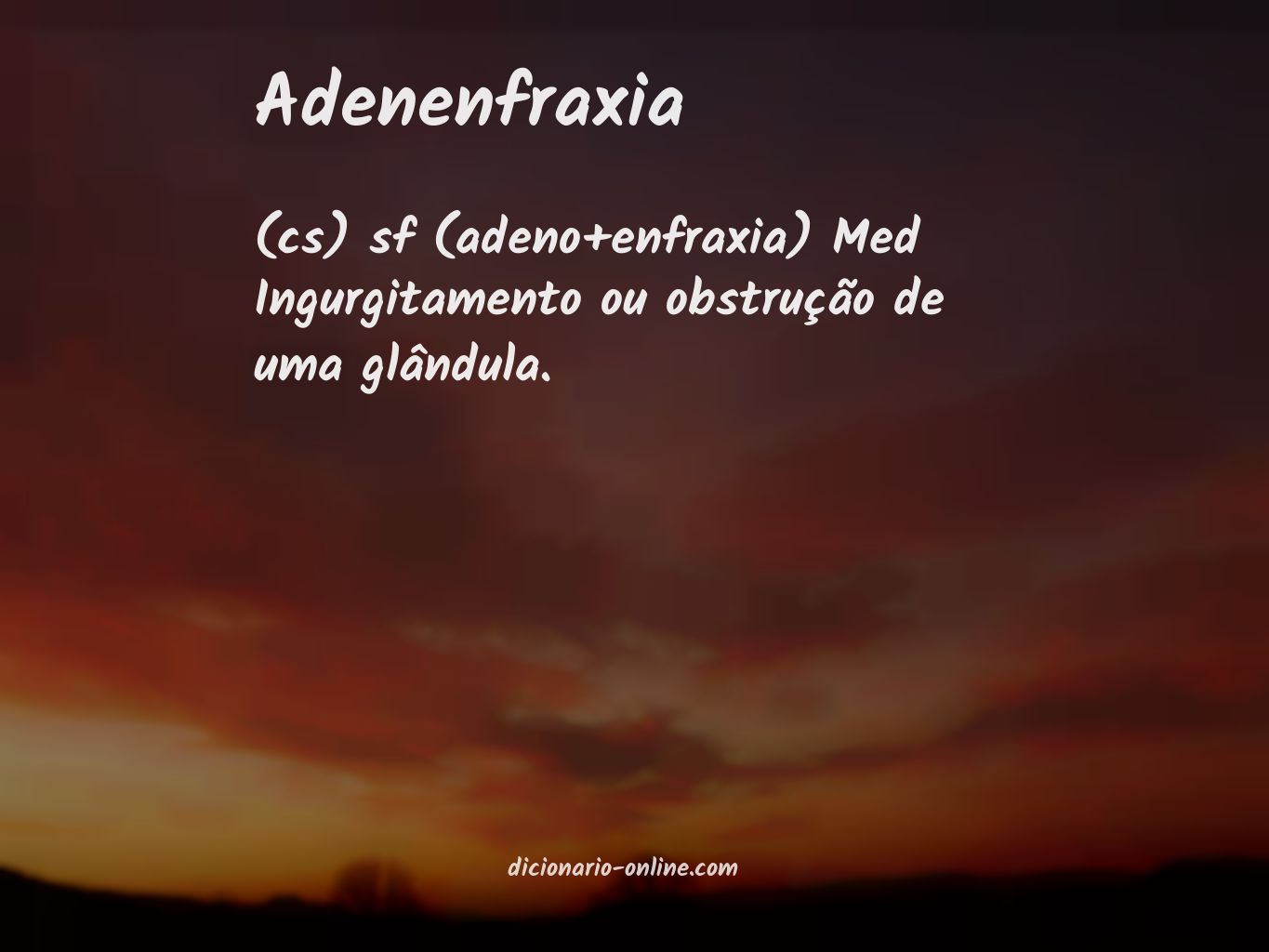 Significado de adenenfraxia