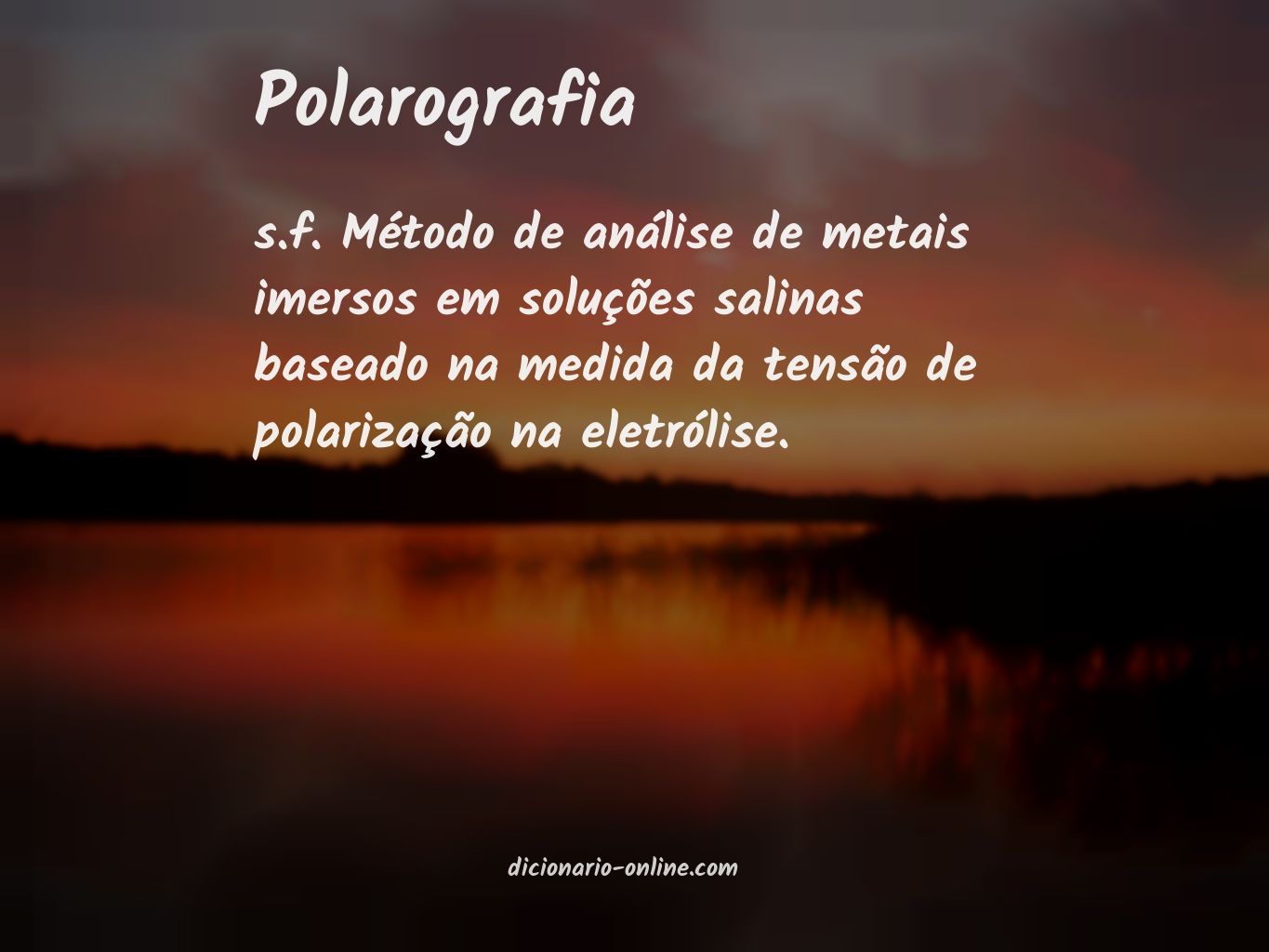 Significado de polarografia