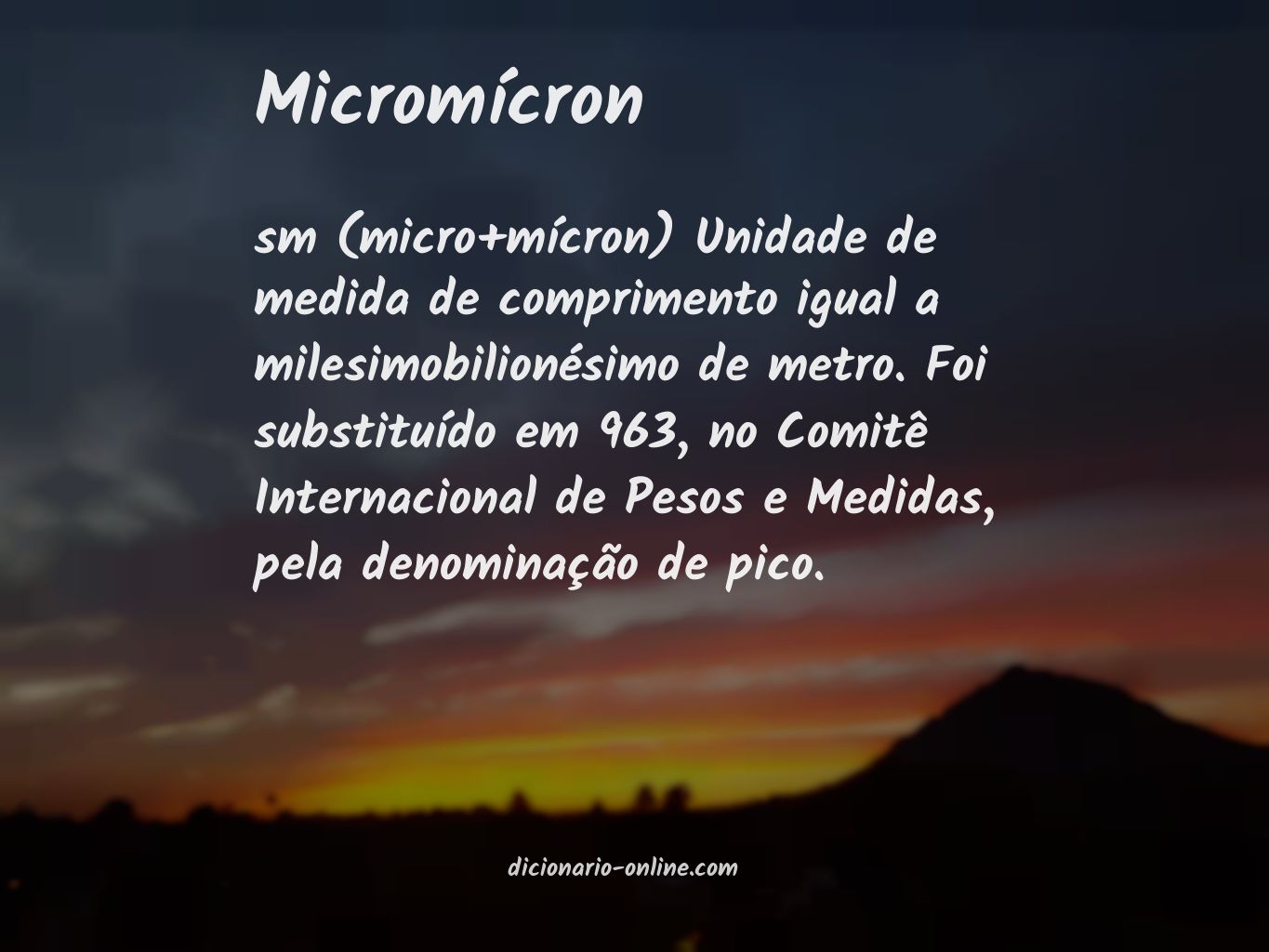 Significado de micromícron