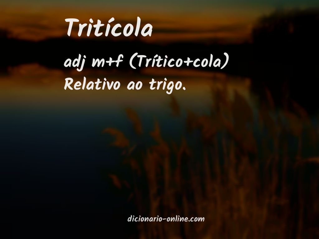 Significado de tritícola