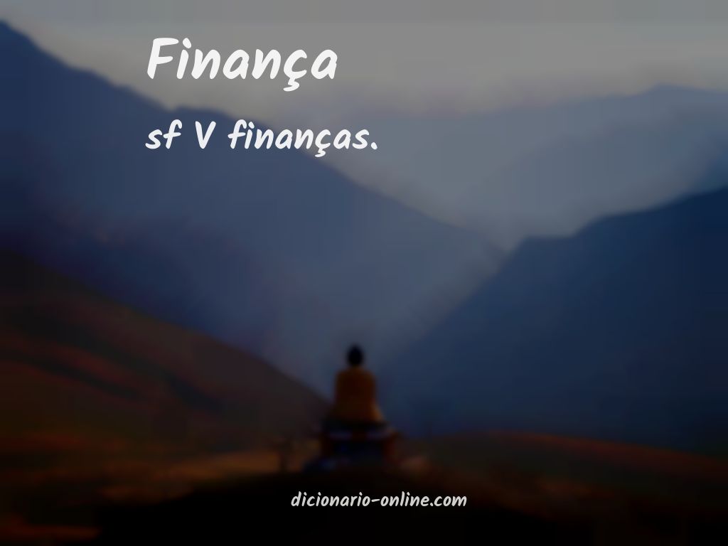 Significado de finança