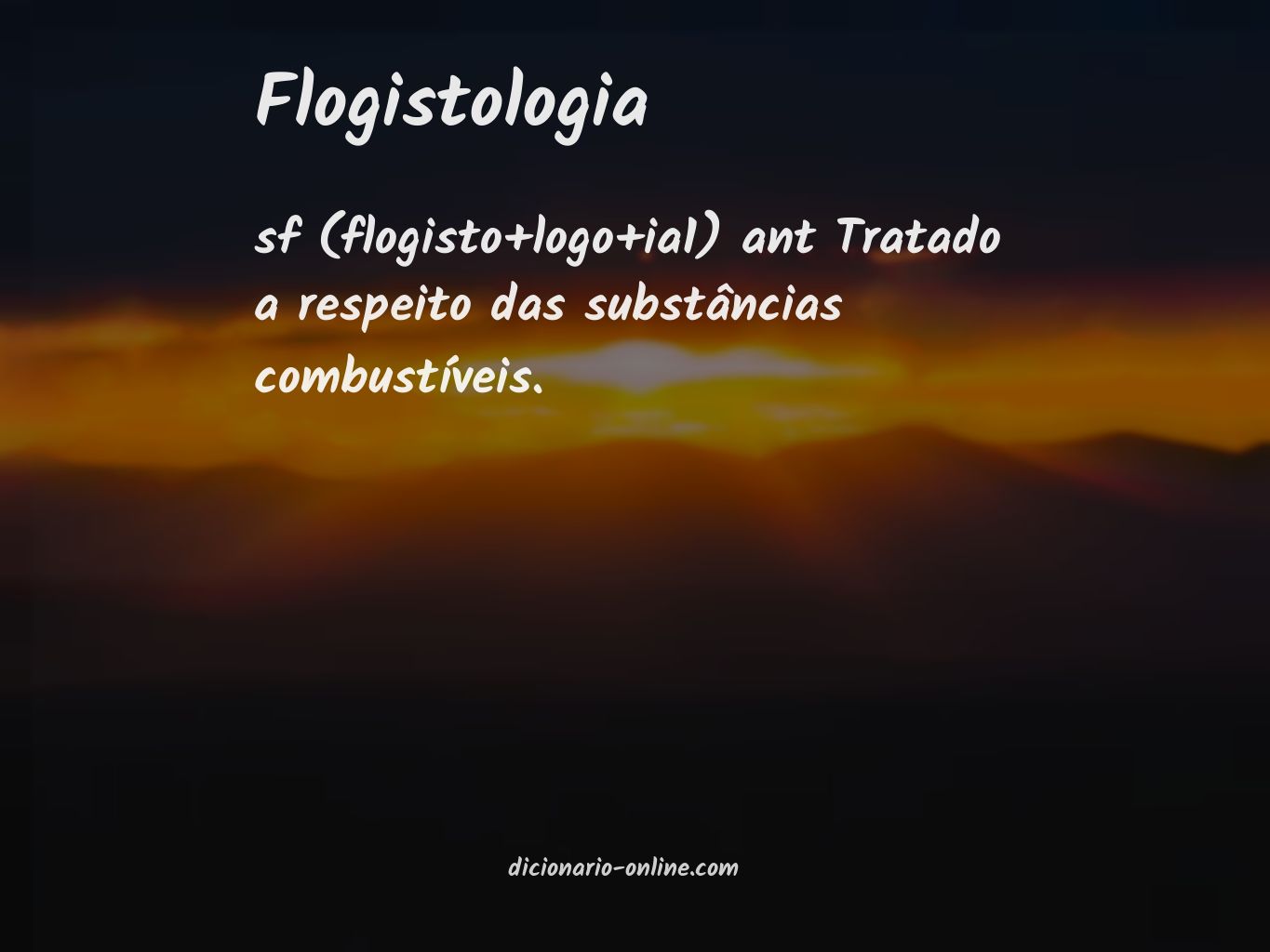 Significado de flogistologia