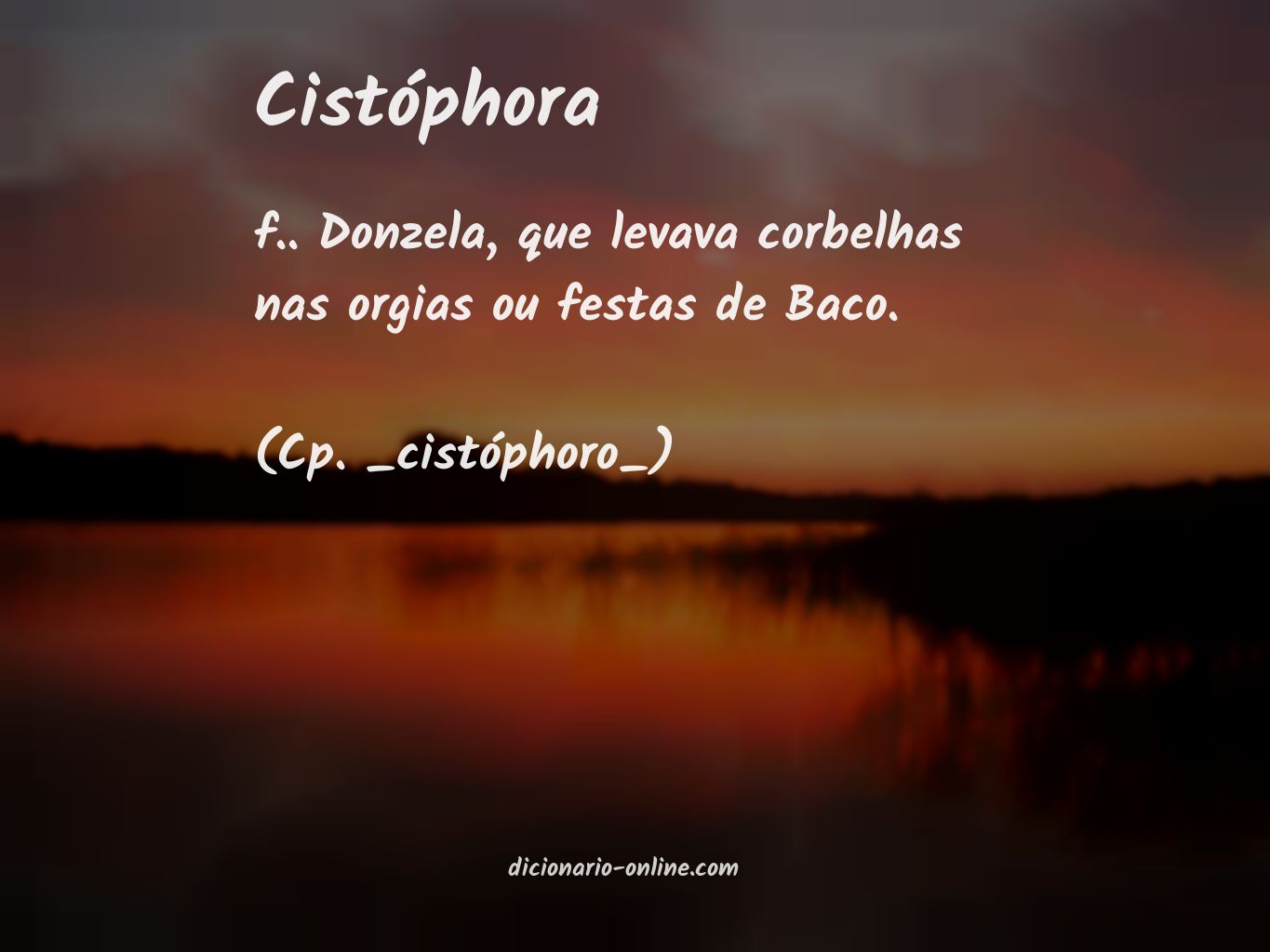 Significado de cistóphora