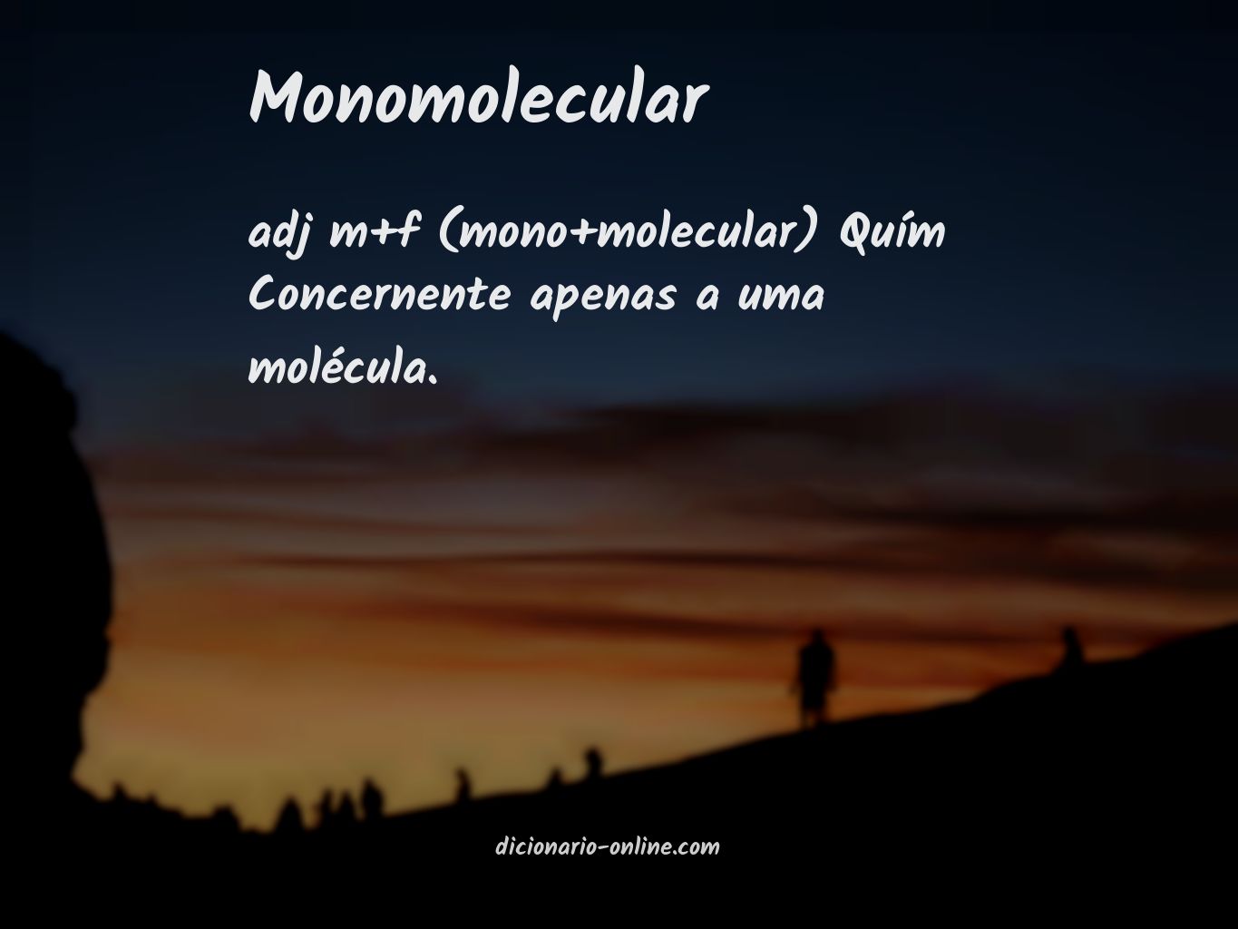 Significado de monomolecular
