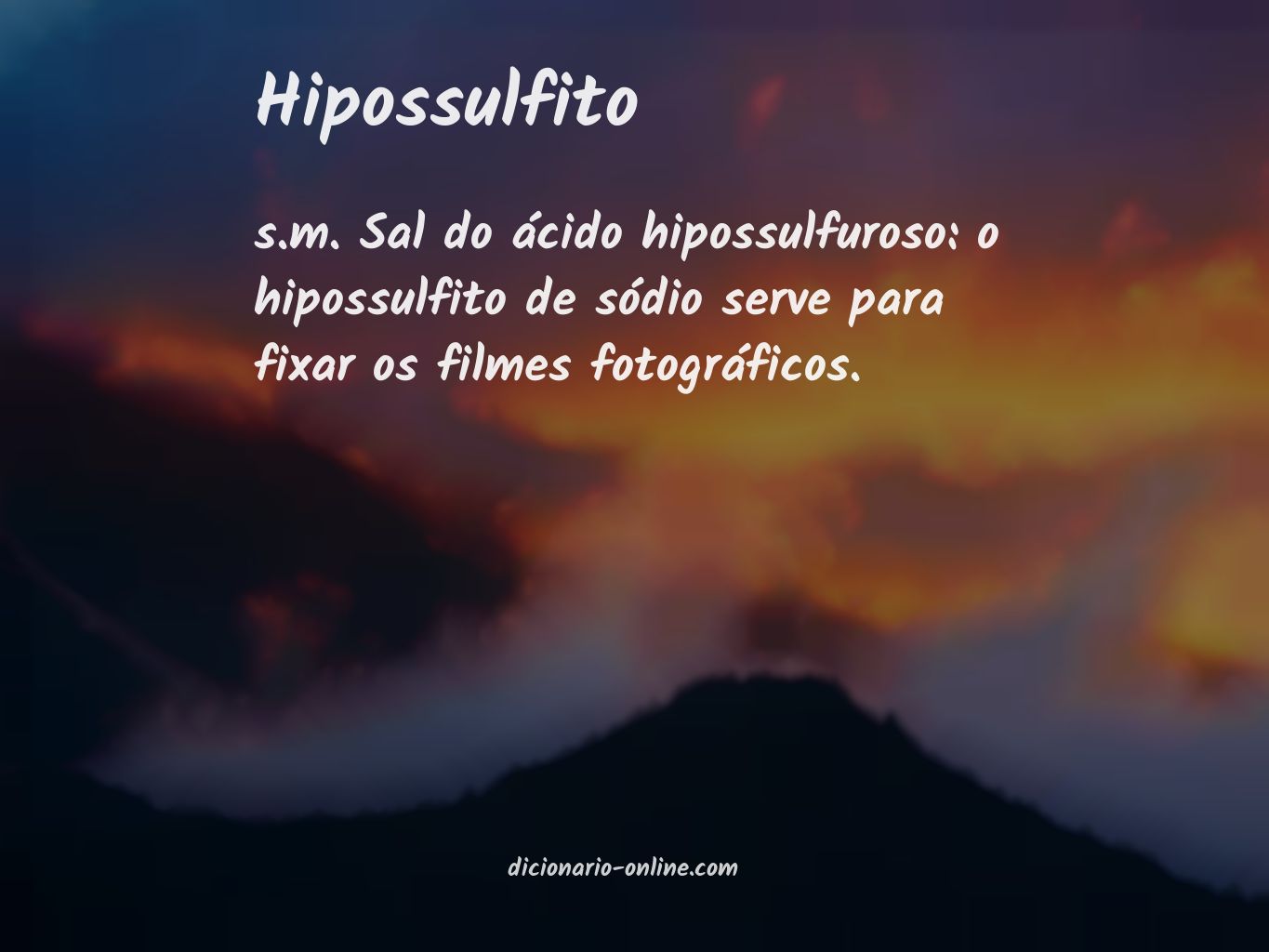 Significado de hipossulfito