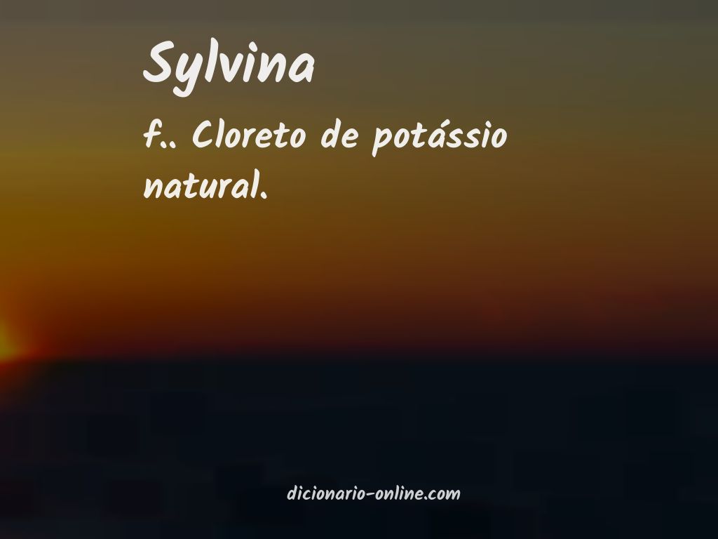 Significado de sylvina