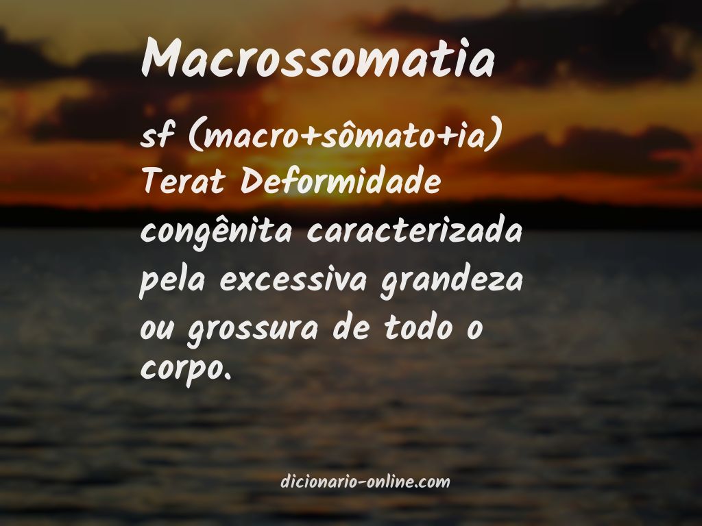 Significado de macrossomatia