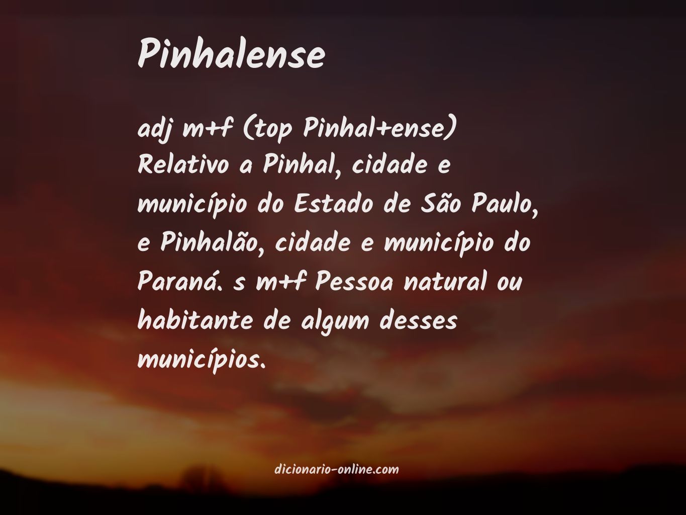 Significado de pinhalense