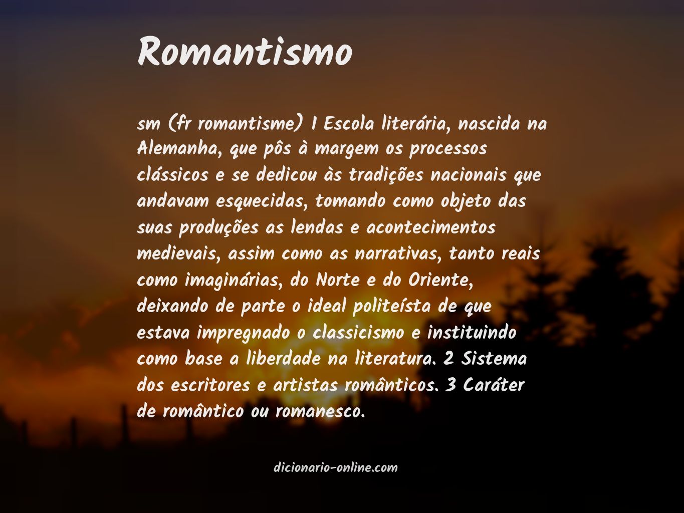 Significado de romantismo