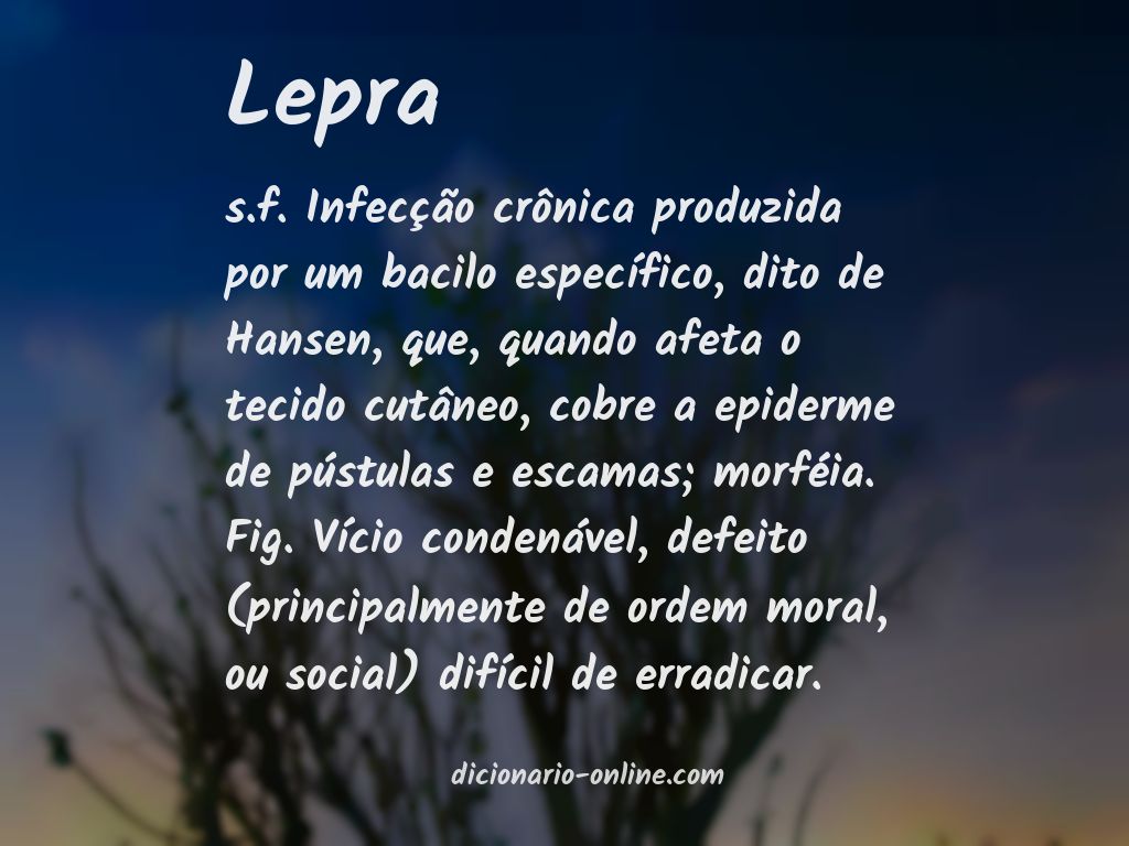 Significado de lepra