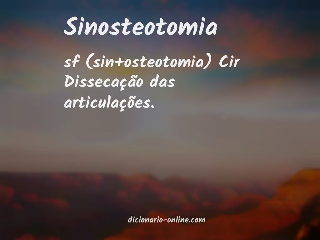 Significado de sinosteotomia