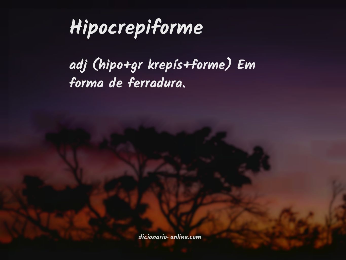 Significado de hipocrepiforme
