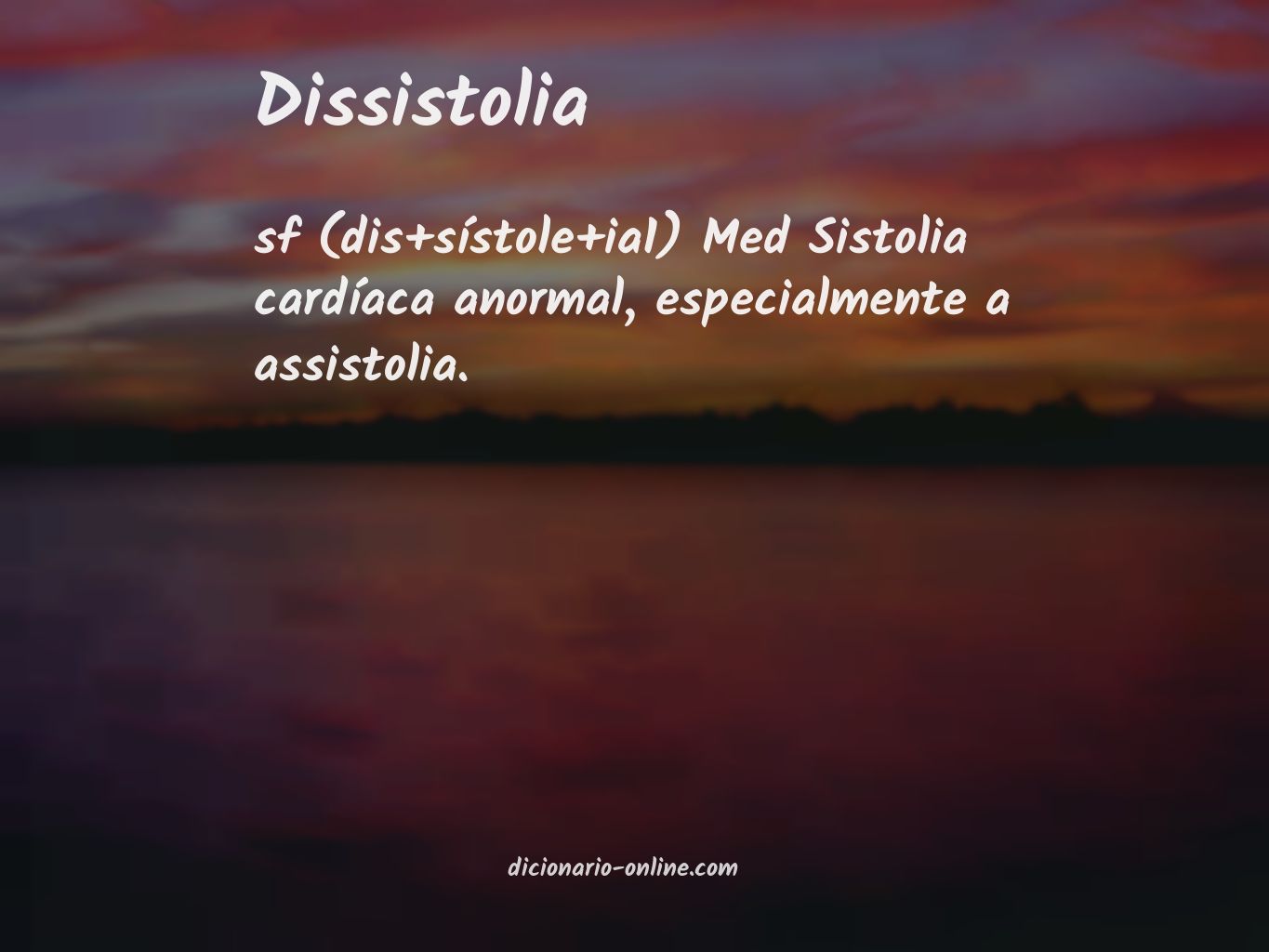 Significado de dissistolia