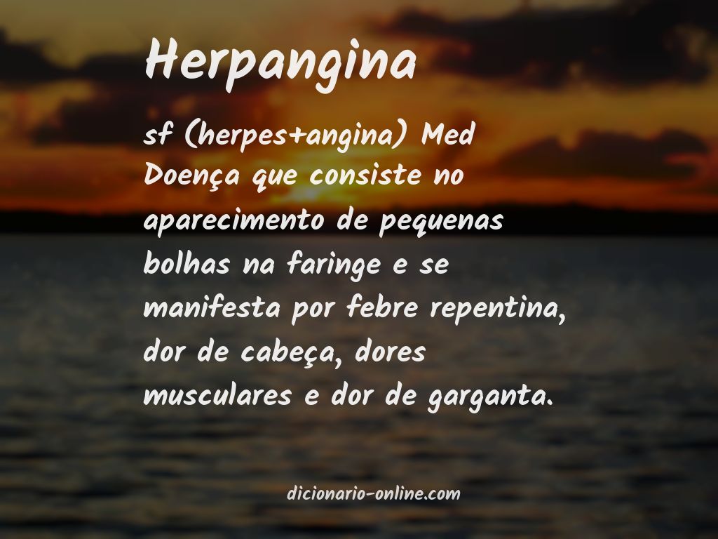 Significado de herpangina