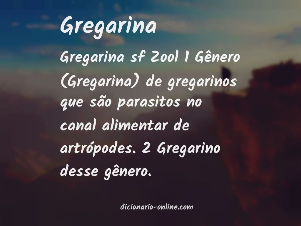 Significado de gregarina