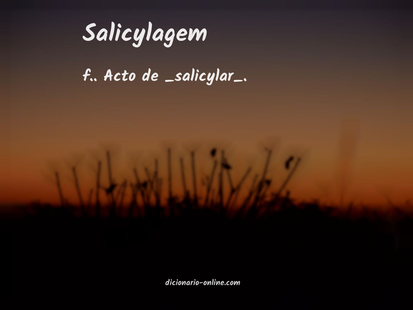 Significado de salicylagem